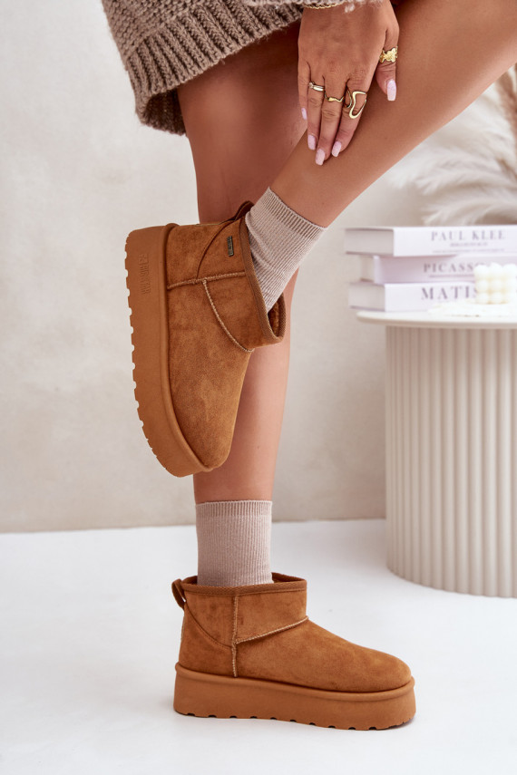 Madal nööpidega lumesaapad platvormiga Big Star OO274A098 Camel