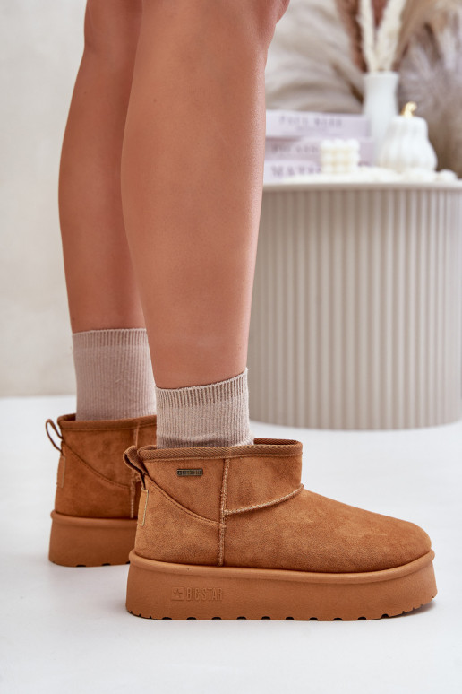 Madal nööpidega lumesaapad platvormiga Big Star OO274A098 Camel