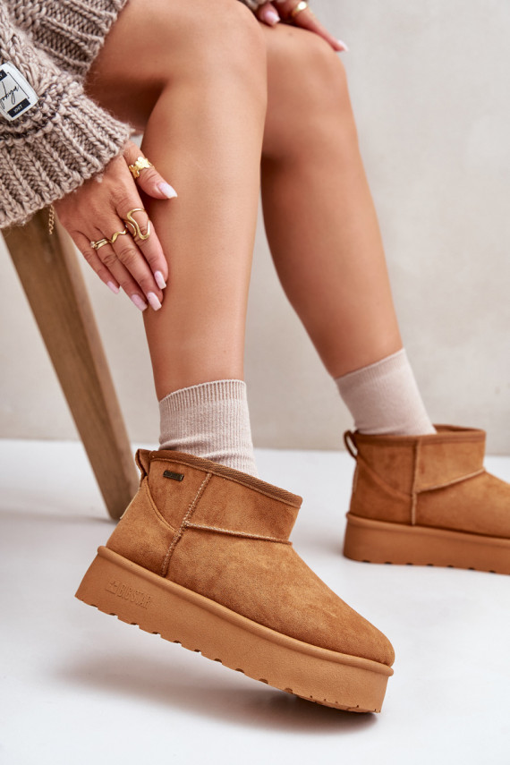 Madal nööpidega lumesaapad platvormiga Big Star OO274A098 Camel