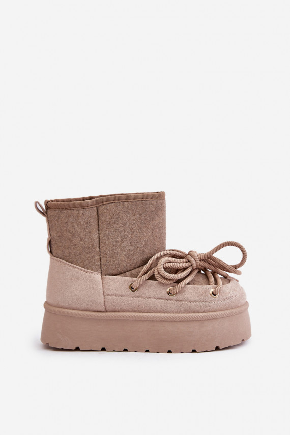 Stiilsed lume saapad platvormiga sandi värvi