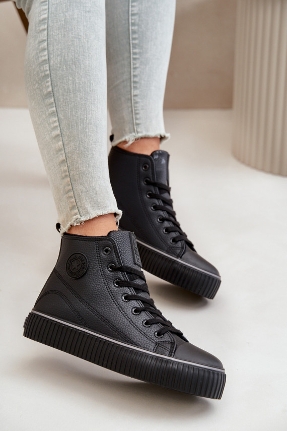 Naiselik voodriga vabaaja jalanõud eko-nahast Big Star OO274790 mustad