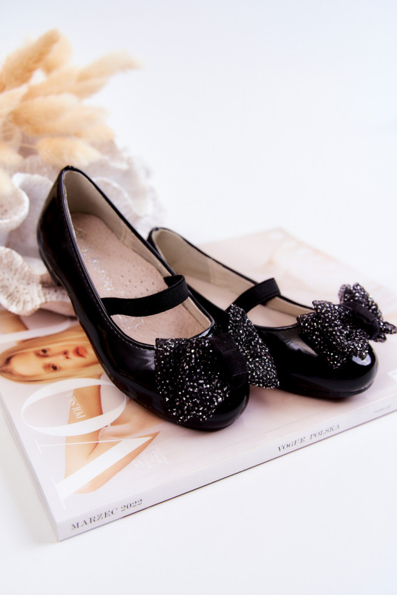 Laste jalanõud Laque lipsukesega mustad Zolly