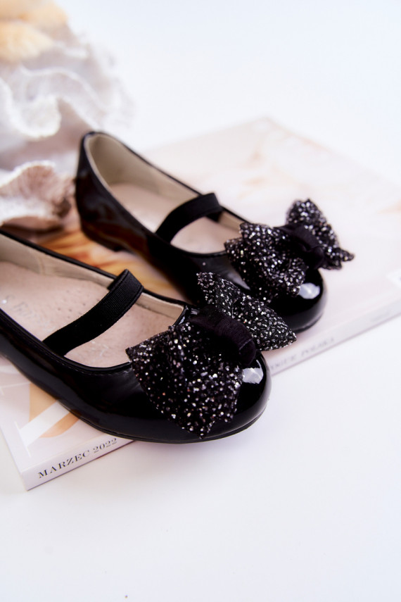 Laste jalanõud Laque lipsukesega mustad Zolly