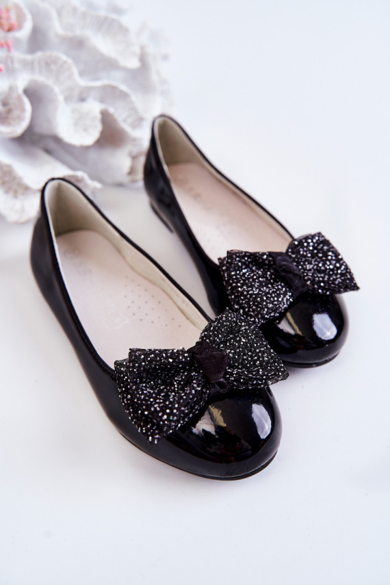 Laste jalanõud Laque lipsukesega mustad Zolly