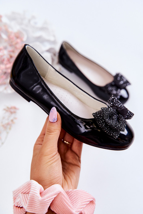 Laste jalanõud Laque lipsukesega mustad Zolly