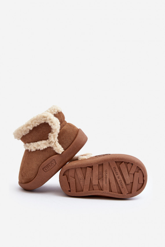 Nööpidega lumesaapad krõpsudega kinnitatav pruunid värvi Unitia