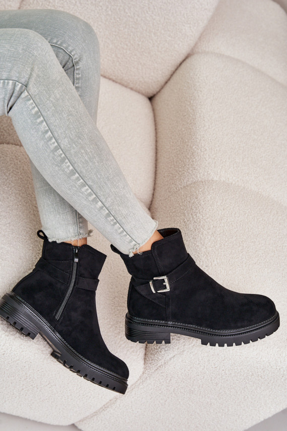 voodriga Naiste poolsaapad öko seemisnahastowe Lossi juurde neetide ja pandlaga mustad Zinovelle