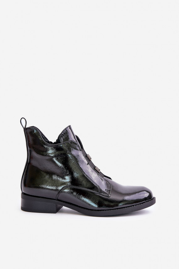 Laque Naiste poolsaapad Lossi juurde voodriga laiade kontsadega S.Barski HY42-717 mustad