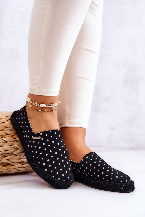 Naiselik espadrillid täppidega Big Star JJ274867 mustad