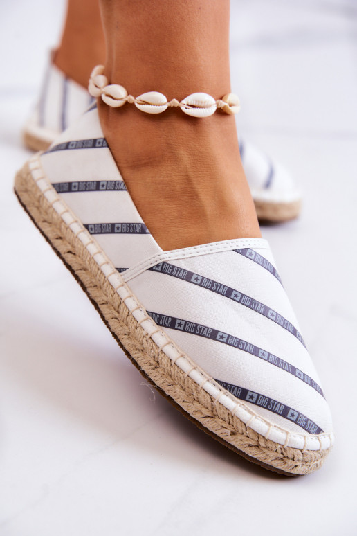 Naiselik Klassikalise mudeli espadrillid Big Star JJ274959 valget värvi