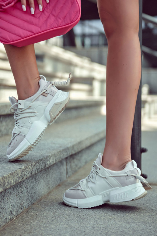 Sneakers tüüpi jalanõud Sportliku stiiliga jalanõud Naiselik beeži värvi Someday