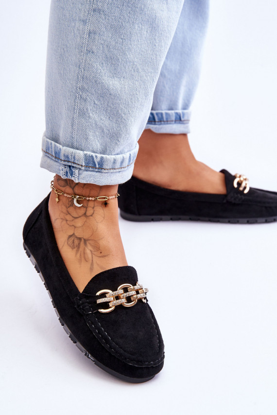 Slip-on seemisnahast mokassiinid mustad Sorento