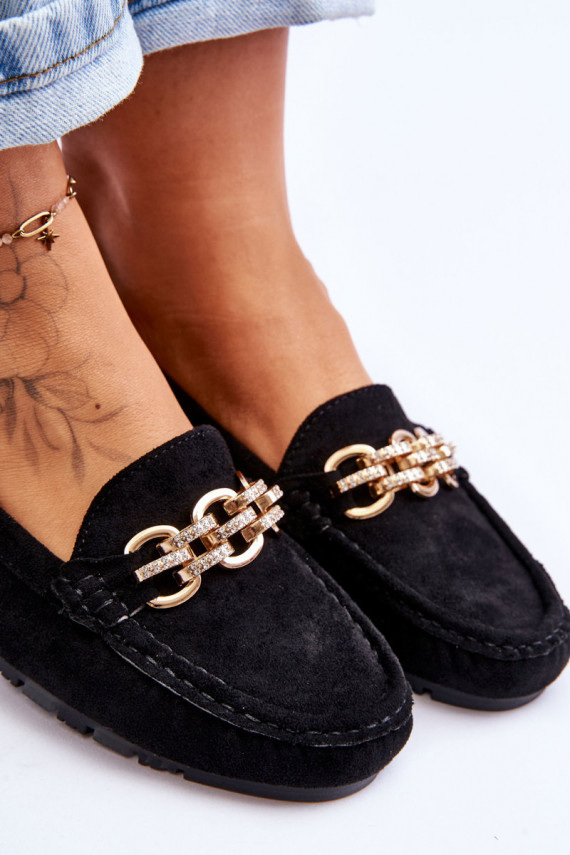 Slip-on seemisnahast mokassiinid mustad Sorento