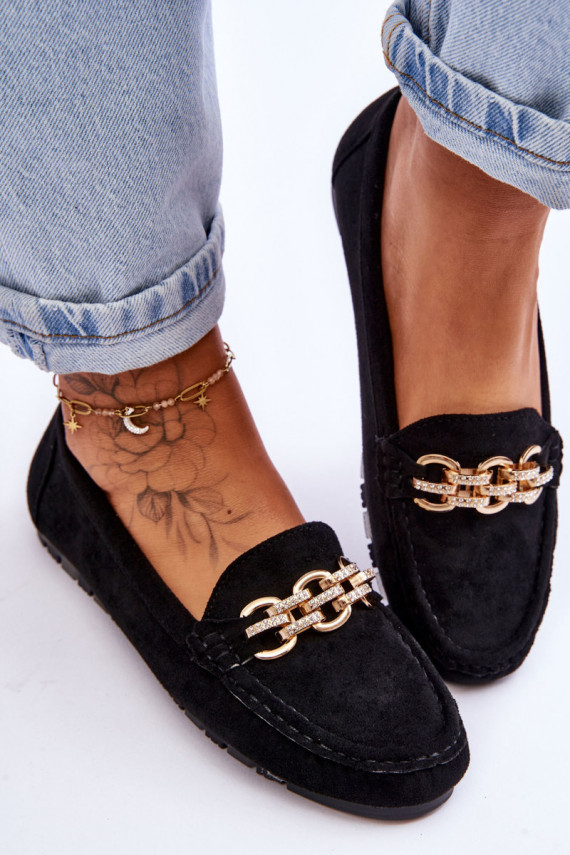 Slip-on seemisnahast mokassiinid mustad Sorento