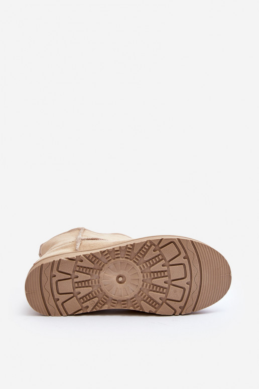 nööpidega lumesaapad Naiselik Cross Jeans MM2R4023C beeži värvi