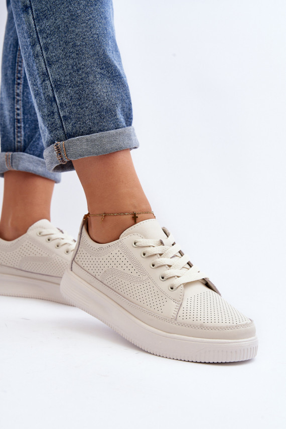 Naiselik Nahk spordijalatsid Sneakers tüüpi jalanõud valget värvi Failla