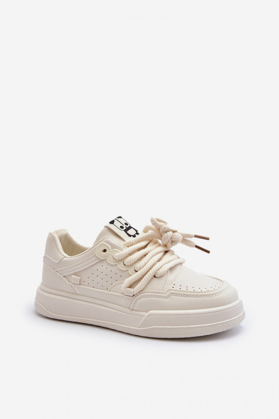 Naiselik Sneakers tüüpi jalanõud Eko Nahk beeži värvi Avanalis