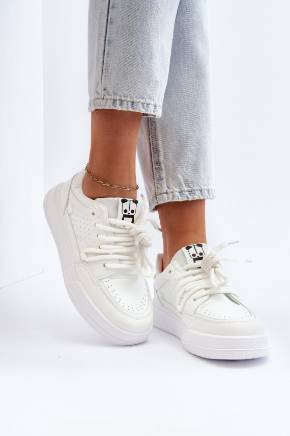 Naiselik Sneakers tüüpi jalanõud Eko Nahk valget värvi Avanalis