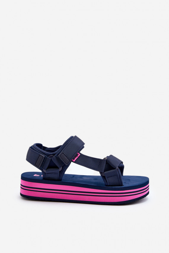 Naistesandaalid platvormiga Lee Cooper LCW-24-05-2754L tumesinist värvi