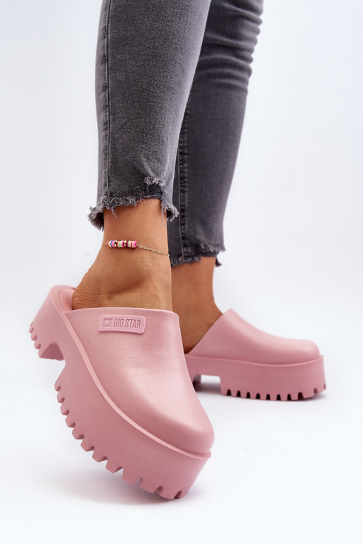 Naiselik Sussid moodsate massiivsete taldadega Big Star NN274020 Tumeroosad värvi