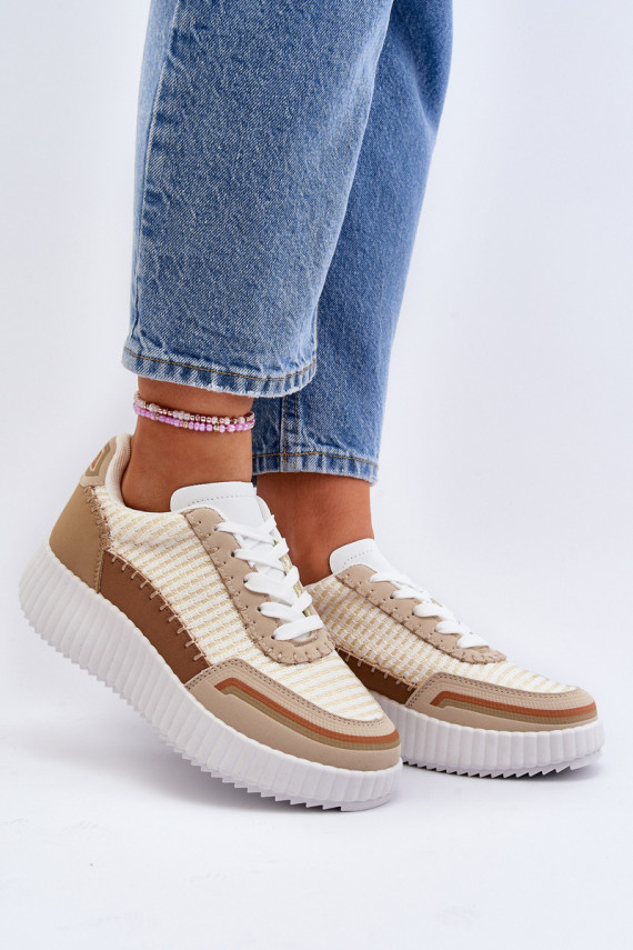 Sneakers tüüpi jalanõud Naiselik platvormiga beeži värvi Redala