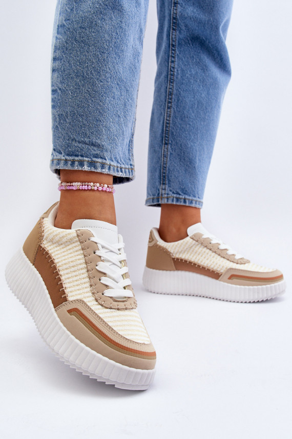 Sneakers tüüpi jalanõud Naiselik platvormiga beeži värvi Redala