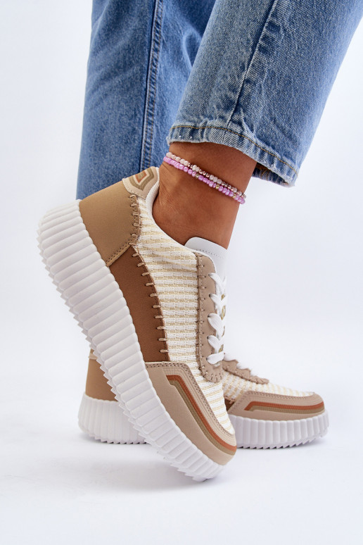 Sneakers tüüpi jalanõud Naiselik platvormiga beeži värvi Redala