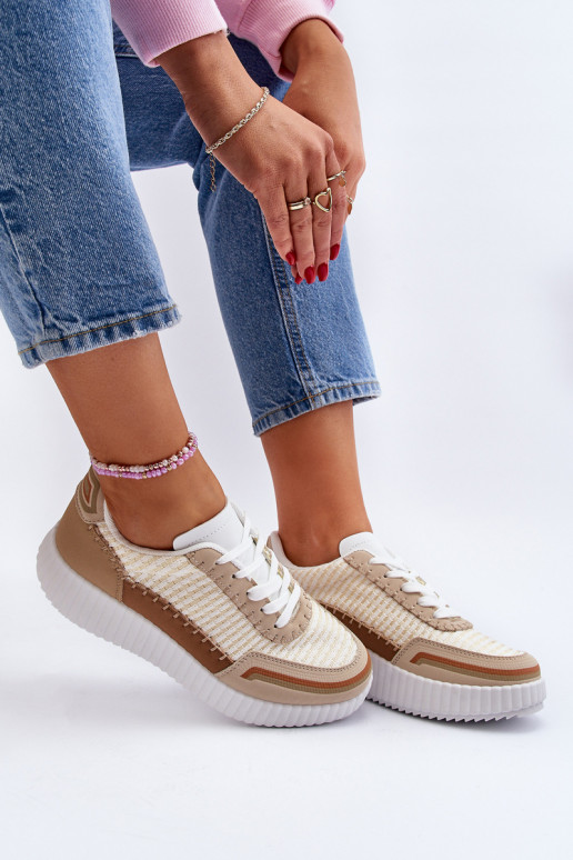 Sneakers tüüpi jalanõud Naiselik platvormiga beeži värvi Redala