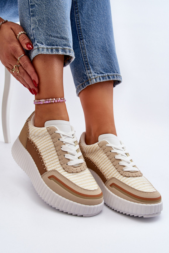 Sneakers tüüpi jalanõud Naiselik platvormiga beeži värvi Redala