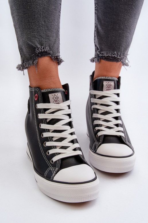 naiste saapad Kiilu peal Cross Jeans NN2R4005 mustad