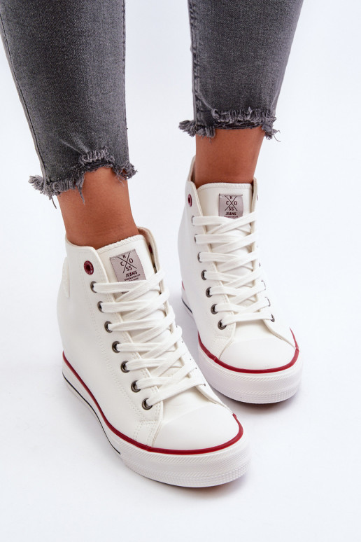 naiste saapad Kiilu peal Cross Jeans NN2R4004 valget värvi