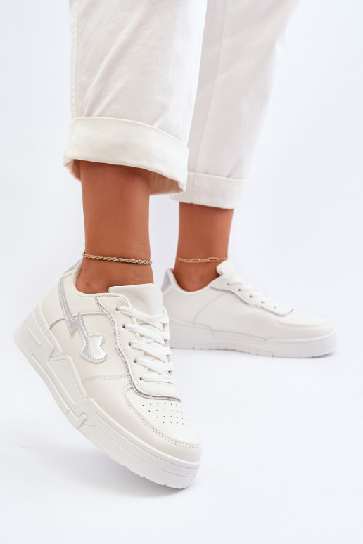 Sneakers tüüpi jalanõud Naiselik platvormiga valget värvi Zeparine