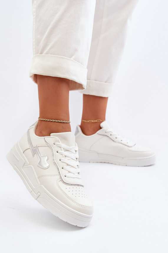 Sneakers tüüpi jalanõud Naiselik platvormiga valget värvi Zeparine