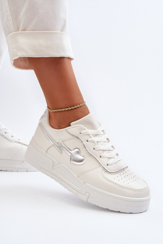 Sneakers tüüpi jalanõud Naiselik platvormiga valget värvi Zeparine