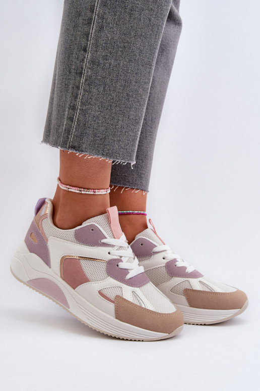 Sneakers tüüpi jalanõud Naiselik platvormiga Violetne värv Lenivia