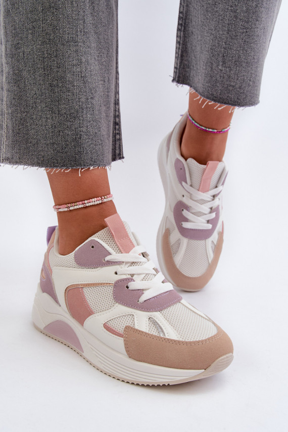 Sneakers tüüpi jalanõud Naiselik platvormiga Violetne värv Lenivia