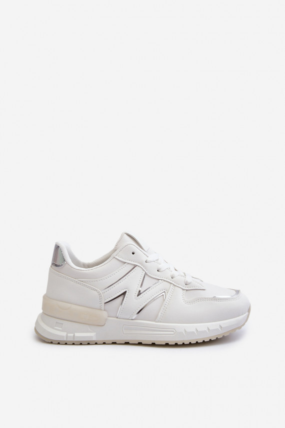 Sneakers tüüpi jalanõud Naiselik eko-nahast valget värvi Kaimans