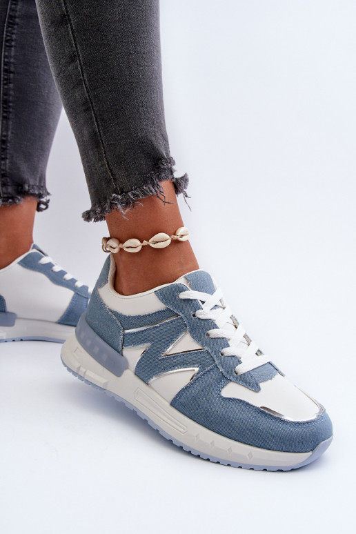 Teksariidest Sneakers tüüpi jalanõud Naiselik eko-nahast Sinist värvi Kaimans