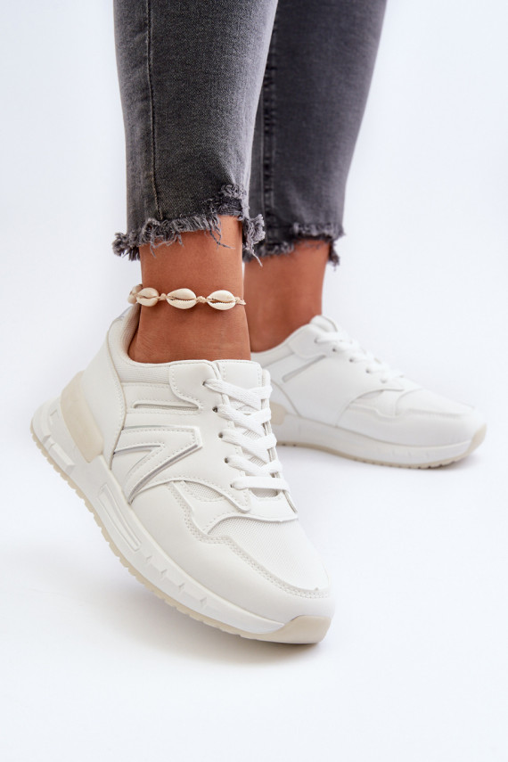 Sneakers tüüpi jalanõud Naiselik eko-nahast valget värvi Vinelli