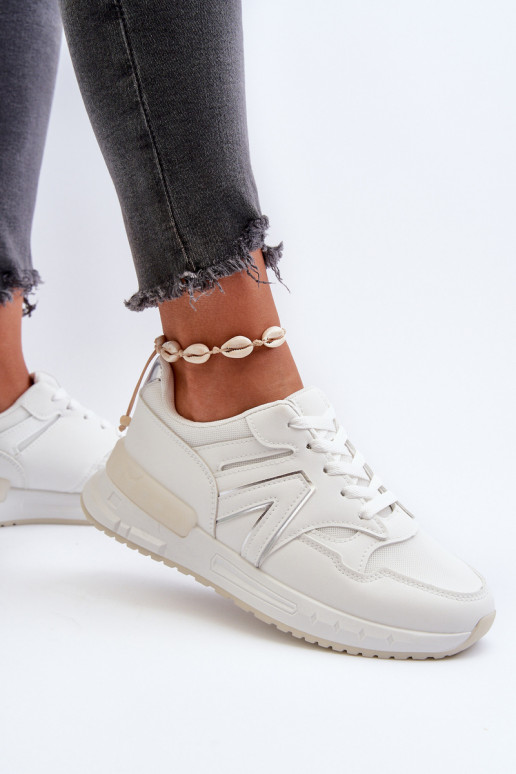 Sneakers tüüpi jalanõud Naiselik eko-nahast valget värvi Vinelli