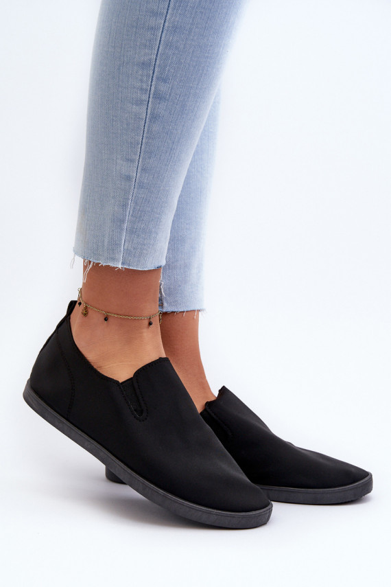 Naiselik Spordijalatsid vabaaja jalanõud Slip-On mustad Lovinia