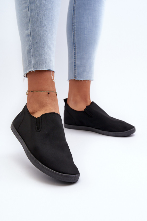 Naiselik Spordijalatsid vabaaja jalanõud Slip-On mustad Lovinia