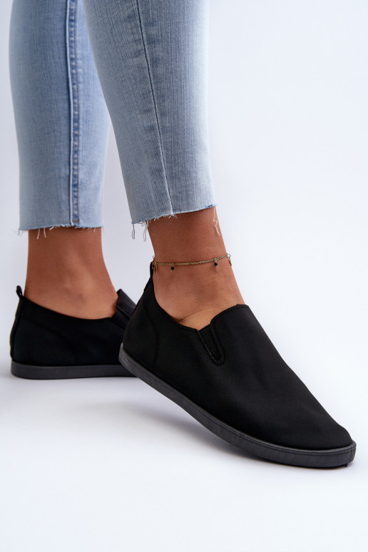 Naiselik Spordijalatsid vabaaja jalanõud Slip-On mustad Lovinia