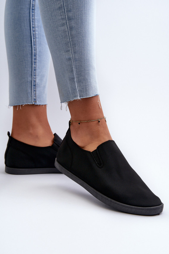 Naiselik Spordijalatsid vabaaja jalanõud Slip-On mustad Lovinia