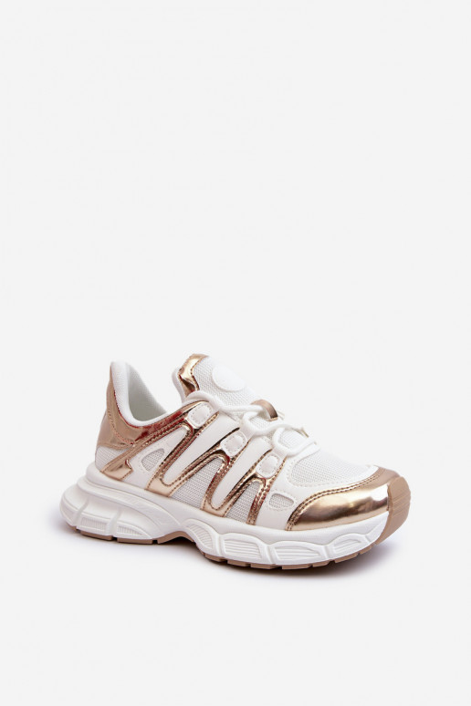 Sneakers tüüpi jalanõud Naiselik Valget-Kuldset värvi Ahmani