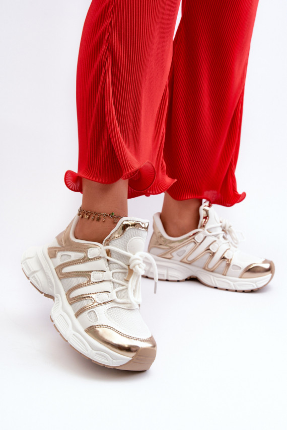 Sneakers tüüpi jalanõud Naiselik Valget-Kuldset värvi Ahmani