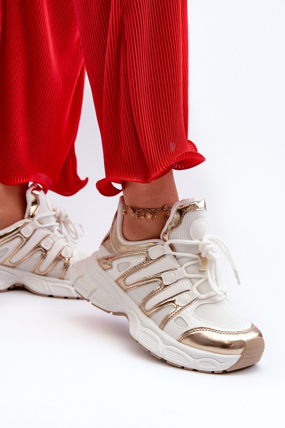 Sneakers tüüpi jalanõud Naiselik Valget-Kuldset värvi Ahmani
