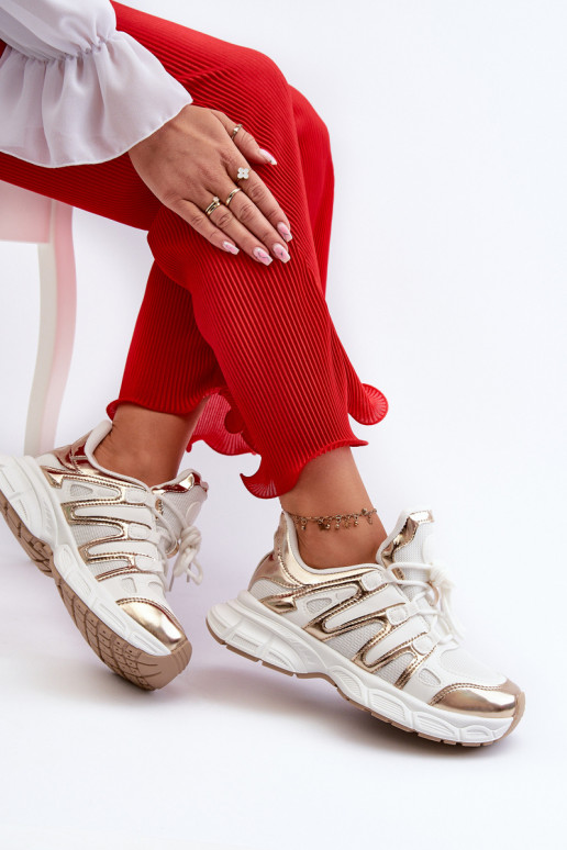 Sneakers tüüpi jalanõud Naiselik Valget-Kuldset värvi Ahmani