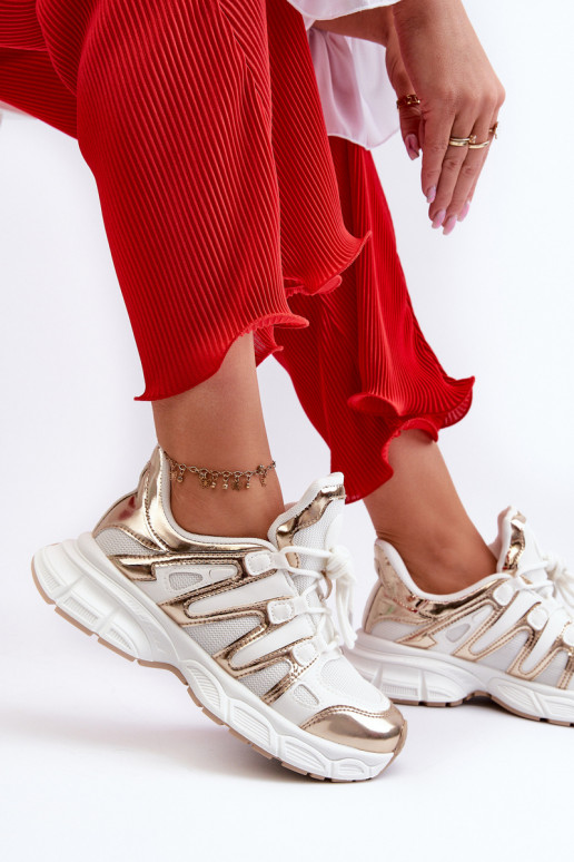 Sneakers tüüpi jalanõud Naiselik Valget-Kuldset värvi Ahmani