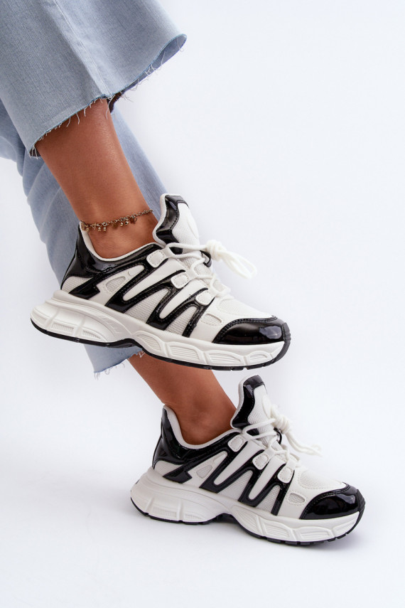 Sneakers tüüpi jalanõud Naiselik Valget-mustad Ahmani